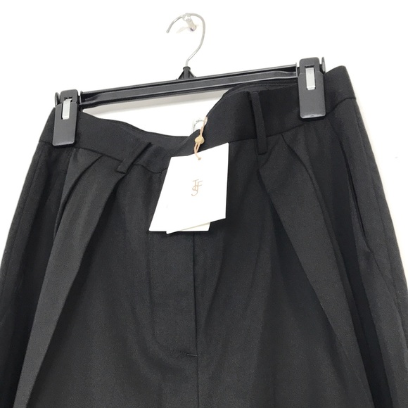 NWT The Frankie Shop TANSY PLEATED TROUSERS - BLACK - Picture 7 of 15